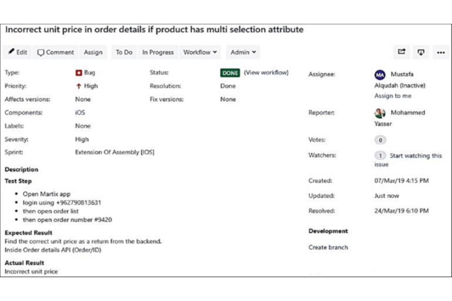 reporte en jira